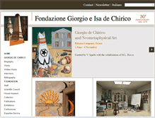 Tablet Screenshot of fondazionedechirico.org
